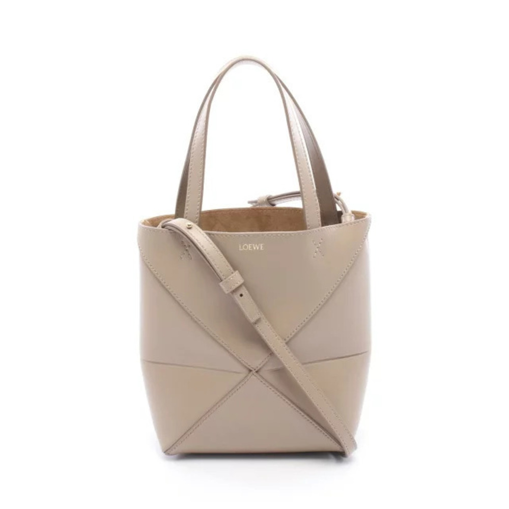 Loewe Puzzlefold Handbag Leather Beige Cream
